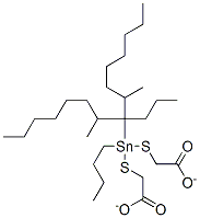 비스(2-옥틸)-2,2'-[(디부틸-스탄닐렌)디티오]디아세테이트 구조식 이미지