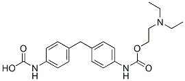 [메틸렌비스(4,1-페닐렌)]비스[카르밤산2-(디에틸아미노)에틸]에스테르 구조식 이미지