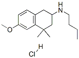N-부틸-6-메톡시-4,4-디메틸-테트라린-2-아민염산염 구조식 이미지