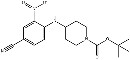 TERT-부틸4-(4-시아노-2-니트로페닐아미노)피페리딘-1-카르복실레이트 구조식 이미지