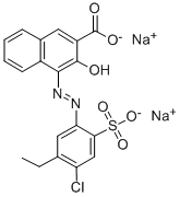 disodium 4-[(4-chloro-5-ethyl-2-sulphonatophenyl)azo]-3-hydroxy-2-naphthoate 구조식 이미지