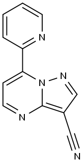 7-(2-PYRIDINYL)PYRAZOLO[1,5-A]PYRIMIDINE-3-CARBONITRILE Structure