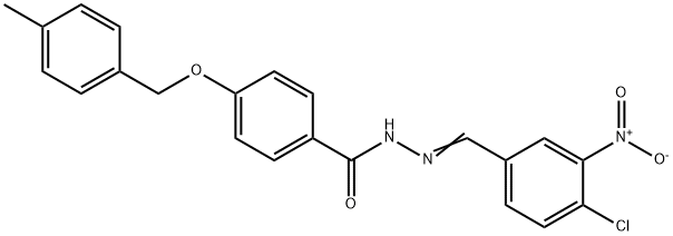 N'-[(E)-(4-CHLORO-3-NITROPHENYL)METHYLIDENE]-4-[(4-METHYLBENZYL)OXY]BENZENECARBOHYDRAZIDE Structure