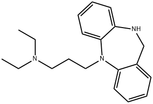 5-[3-(Diethylamino)propyl]-10,11-dihydro-5H-dibenzo[b,e][1,4]diazepine 구조식 이미지