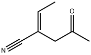 Pentanenitrile, 2-ethylidene-4-oxo-, (2E)- (9CI) Structure