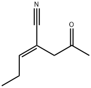 2-Pentenenitrile, 2-(2-oxopropyl)-, (2E)- (9CI) Structure