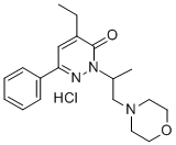 4-Ethyl-2-(1-methyl-2-morpholinoethyl)-6-phenyl-3(2H)-pyridazinone hyd rochloride Structure