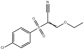 2-((4-클로로페닐)술포닐)-3-ETHOXYPROP-2-ENENITRILE 구조식 이미지