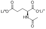 dilithium N-acetyl-L-glutamate Structure