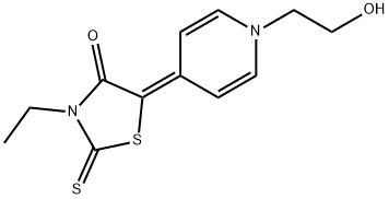 3-ethyl-5-[1-(2-hydroxyethyl)-4(1H)-pyridylidene]rhodanine Structure