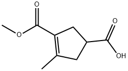 3-Cyclopentene-1,3-dicarboxylic acid, 4-methyl-, 3-methyl ester (8CI,9CI) Structure