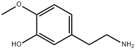 3-하이드록시-4-메톡시펜에틸아민 구조식 이미지