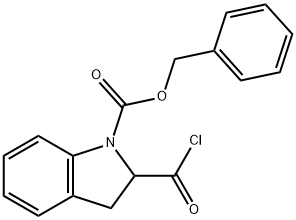 BENZYL 2-(CHLOROCARBONYL)-1-INDOLINECARBOXYLATE Structure