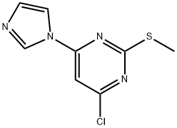 4-CHLORO-6-(1H-IMIDAZOL-1-YL)-2-(METHYLTHIO)PYRIMIDINE Structure