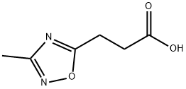 3-methyl-1,2,4-Oxadiazole-5-propanoic acid 구조식 이미지