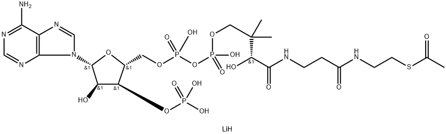 ACETYL COENZYME A (C2:0) LITHIUM 구조식 이미지