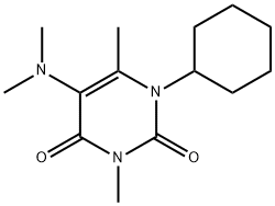 1-Cyclohexyl-5-(dimethylamino)-3,6-dimethylpyrimidine-2,4(1H,3H)-dione 구조식 이미지
