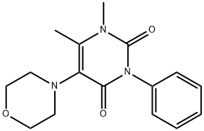 1,6-Dimethyl-5-morpholino-3-phenylpyrimidine-2,4(1H,3H)-dione 구조식 이미지