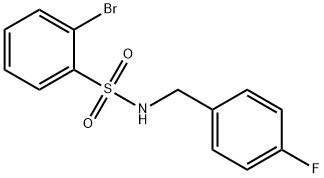 2-Bromo-N-(4-fluoroBenzyl)Benzenesulphonamide Structure