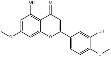 4H-1-Benzopyran-4-one, 5-hydroxy-2- (3-hydroxy-4-methoxyphenyl)-7-meth oxy- 구조식 이미지