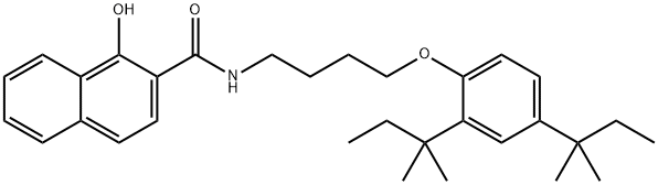 1-HYDROXY-N-[4-(2,4-DI-TERT-PENTYLPHENOXY)BUTYL]-2-NAPHTHAMIDE Structure