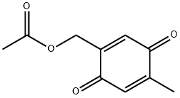 2-메틸-5-(아세톡시메틸)-p-벤조퀴논 구조식 이미지