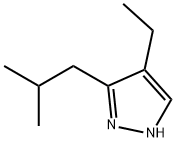 1H-Pyrazole,  4-ethyl-3-(2-methylpropyl)- Structure