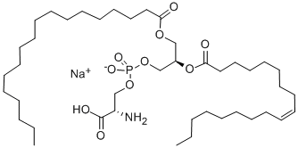 1-STEAROYL-2-OLEOYL-SN-GLYCERO-3-[PHOSPHO-L-SERINE](SODIUM SALT) 구조식 이미지