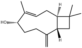 [1R-(1R*,3E,5S*,9S*)]-4,11,11-trimethyl-6-methylenebicyclo[7.2.0]undec-3-en-5-ol Structure