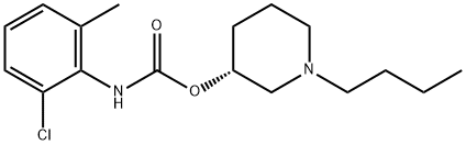 N-(2-클로로-6-메틸페닐)카르밤산[3R,(+)]-1-부틸-3-피페리디닐에스테르 구조식 이미지