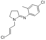 Benzenamine, 4-chloro-N-(1-(3-chloro-2-propenyl)-2-pyrrolidinylidene)- 2-methyl- 구조식 이미지