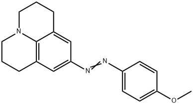 2,3,6,7-Tetrahydro-9-[(4-methoxyphenyl)azo]-1H,5H-benzo[ij]quinolizine 구조식 이미지