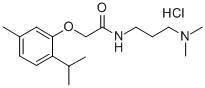 Acetamide, N-(3-(dimethylamino)propyl)-2-(thymyloxy)-, monohydrochlori de 구조식 이미지