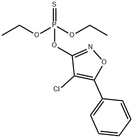 Phosphorothioic acid, O-(4-chloro-5-phenyl-3-isoxazolyl) O,O-diethyl e ster Structure