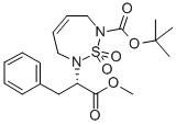 1,2,7-THIADIAZEPINE-2(3H)-ACETICACID,7-[(1,1-DIMETHYLETHOXY)CARBONYL]-6,7-DIHYDRO-ALPHA-(PHENYLMETHYL)-,METHYLESTER,1,1-DIOXIDE,-(알파스) 구조식 이미지