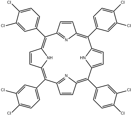 5,10,15,20-TETRAKIS(2,6-DICHLOROPHENYL)PORPHINE Structure