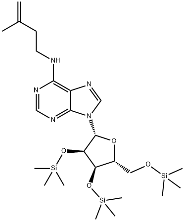 N-(3-Methyl-3-butenyl)-2'-O,3'-O,5'-O-tris(trimethylsilyl)adenosine Structure