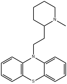 페노티아진,10-(2-(1-메틸-2-피페리딜)에틸)- 구조식 이미지
