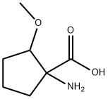 Cyclopentanecarboxylic  acid,  1-amino-2-methoxy- Structure