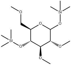 2-O,3-O,6-O-Trimethyl-1-O,4-O-bis(trimethylsilyl)-D-glucopyranose 구조식 이미지
