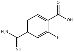 Benzoic acid, 4-(aminoiminomethyl)-2-fluoro- (9CI) Structure