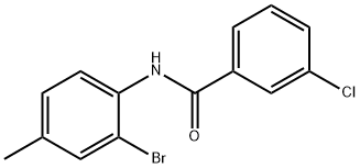 N-(2-bromo-4-methylphenyl)-3-chlorobenzamide Structure