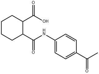 2-{[(4-ACETYLPHENYL)AMINO]CARBONYL}CYCLOHEXANECARBOXYLIC ACID Structure