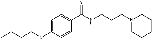 p-Butoxy-N-(3-piperidinopropyl)thiobenzamide Structure