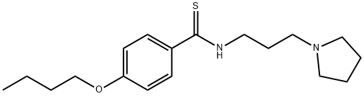 p-부톡시-N-[3-(1-피롤리디닐)프로필]티오벤즈아미드 구조식 이미지