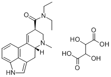 Ergoline-8-beta-carboxamide, 9,10-didehydro-N,N-diethyl-6-methyl-, tar trate (1:1), d- Structure