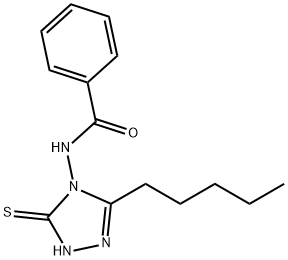 N-[(1,5-Dihydro-3-pentyl-5-thioxo-4H-1,2,4-triazol)-4-yl]benzamide 구조식 이미지