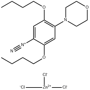 2,5-DIBUTOXY-4-MORPHOLINOBENZENEDIAZONIUM CHLORIDE ZINC CHLORIDE 구조식 이미지