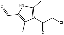 1H-Pyrrole-2-carboxaldehyde, 4-(chloroacetyl)-3,5-dimethyl- (9CI) Structure