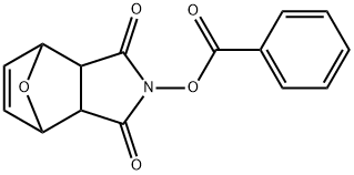 Benzoic acid 3,5-dioxo-10-oxa-4-aza-tricyclo(5.2.1.0(2,6))dec-8-en-4-yl ester 구조식 이미지